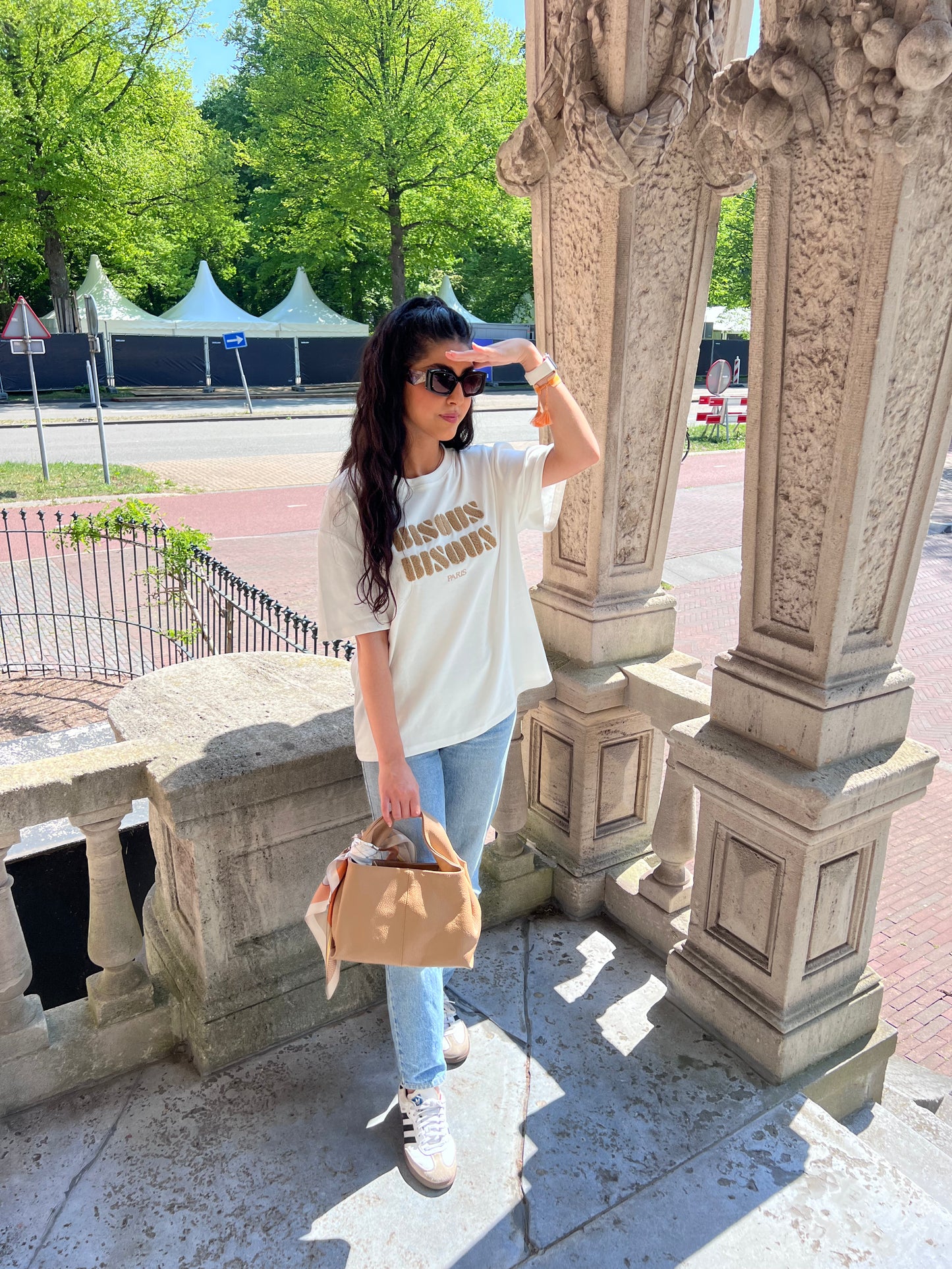 Bisous t-shirt brown