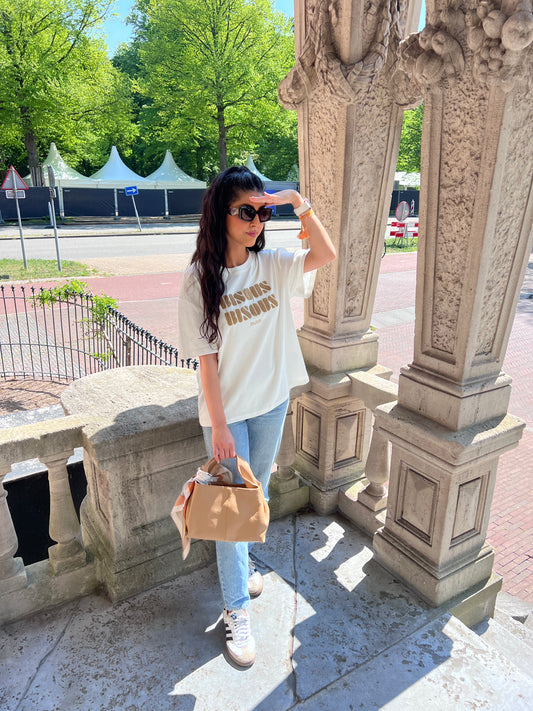 Bisous t-shirt brown