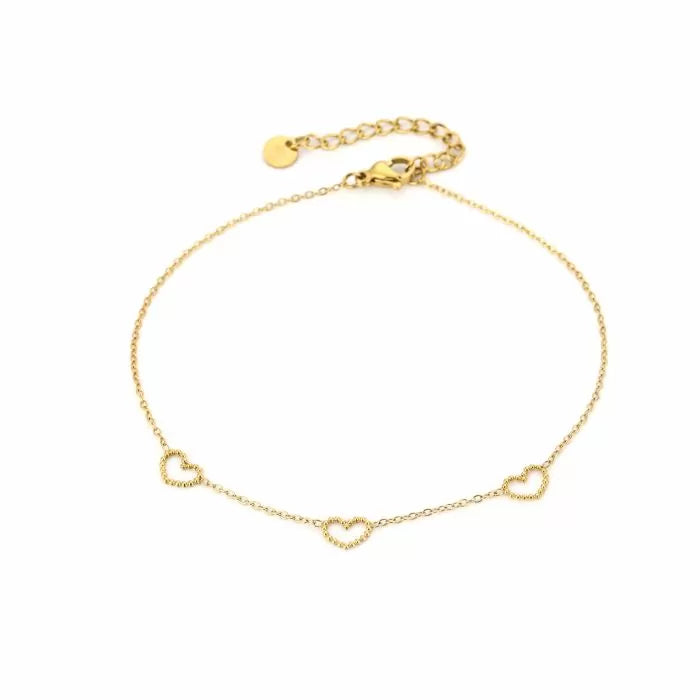 Heart anklet