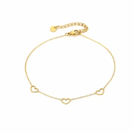 Heart anklet